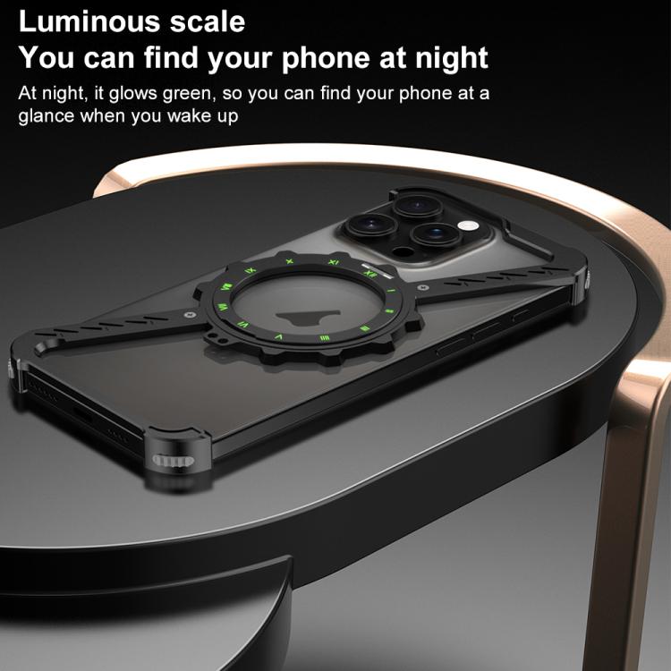 For iPhone 16 Pro Max Z-shaped Frameless Metal 360 Holder MagSafe Phone Case(Space Grey) - iPhone 16 Pro Max Cases by PMc TechLife | Online Shopping South Africa | PMc TechLife | Buy Now Pay Later Mobicred