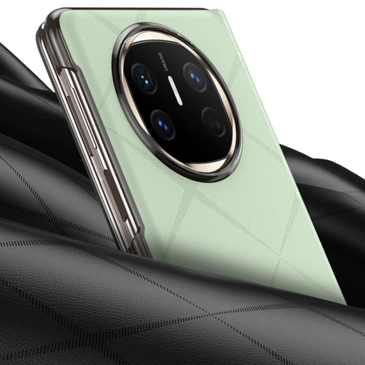For Huawei Mate X5 Plain Leather Embossed MagSafe Magnetic Phone Leather Case(Coffee) - Huawei Cases by PMC TechLife | Online Shopping South Africa | PMC TechLife | Buy Now Pay Later Mobicred