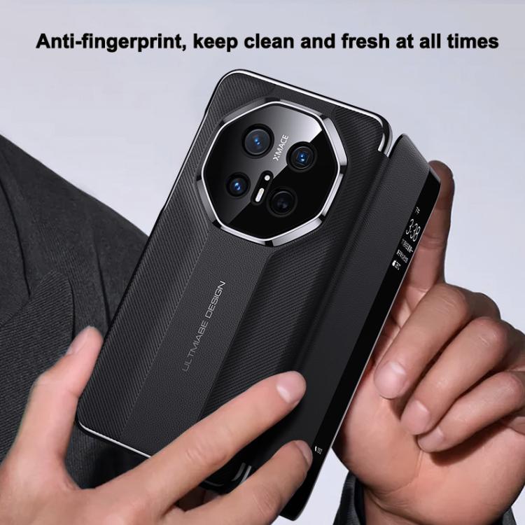 For Huawei Pura 70 Pro Smart View Window Imitation Ultimate Design Phone Case(Black) - Huawei Cases by PMC TechLife | Online Shopping South Africa | PMC TechLife | Buy Now Pay Later Mobicred