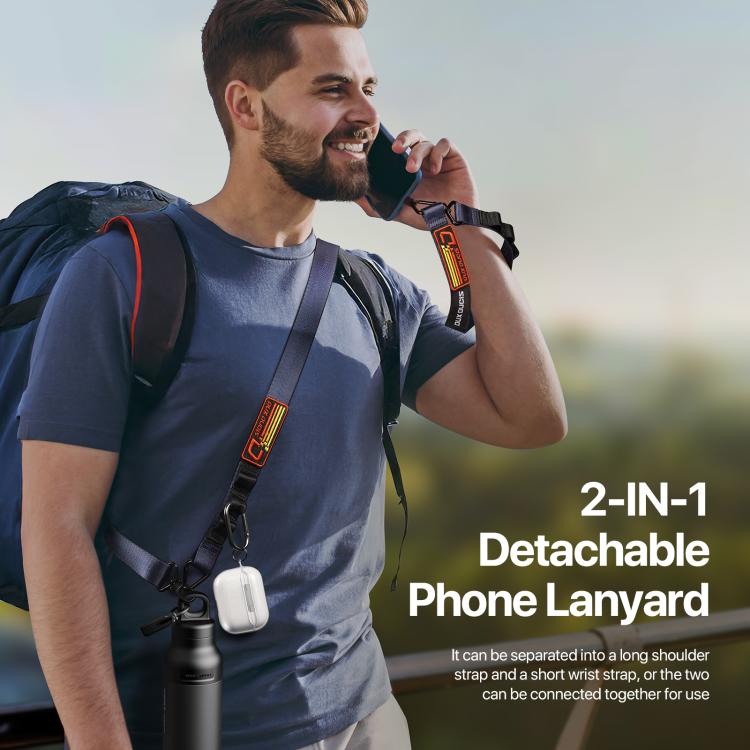DUX DUCIS Outdoor Series Nylon Adjustable Crossbody Phone Lanyard(Blue) - Lanyards & Wrist Straps by DUX DUCIS | Online Shopping South Africa | PMc TechLife | Buy Now Pay Later Mobicred