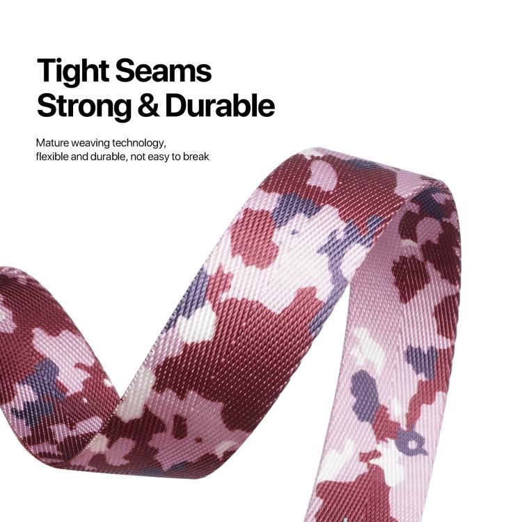 DUX DUCIS Outdoor Series Nylon Adjustable Crossbody Phone Lanyard(Camouflage Pink) - Lanyards & Wrist Straps by DUX DUCIS | Online Shopping South Africa | PMc TechLife | Buy Now Pay Later Mobicred