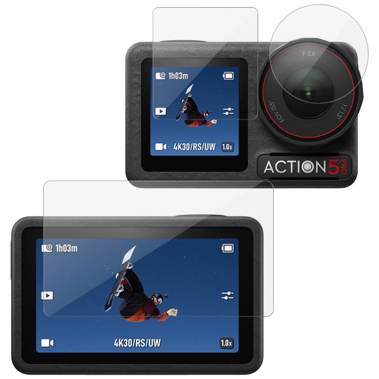 For DJI Osmo Action 5 Pro imak Rear Screen + Front Screen + Rear Camera Lens Tempered Glass Film - free shipping - PMC TechLife - Order now!