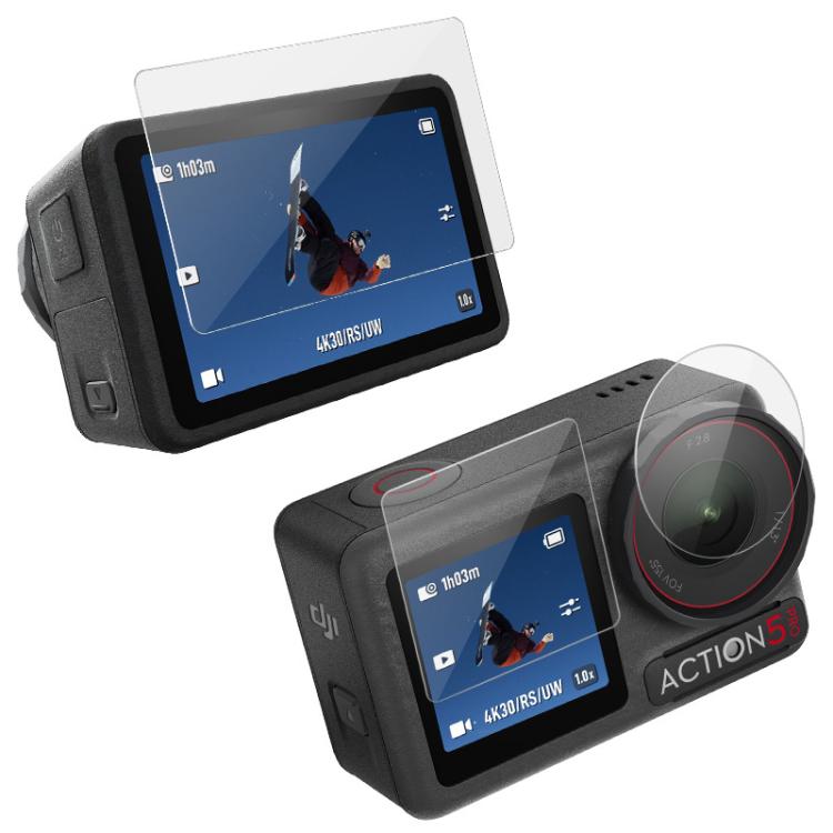 For DJI Osmo Action 5 Pro imak Rear Screen + Front Screen + Rear Camera Lens Tempered Glass Film - free shipping - PMC TechLife - Order now!