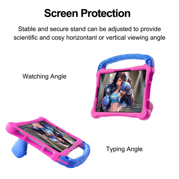 For Huawei MatePad SE 11 2024 Boxing Series Kickstand EVA Shockproof Tablet Case with Shoulder Strap(Rose Red Blue) - free shipping - PMC TechLife - Order now!