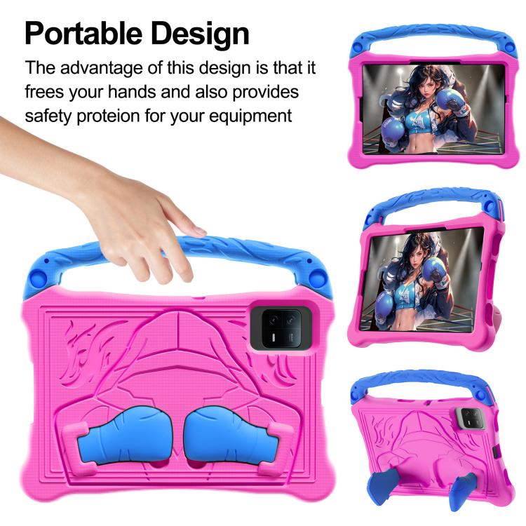 For Huawei MatePad SE 11 2024 Boxing Series Kickstand EVA Shockproof Tablet Case with Shoulder Strap(Rose Red Blue) - free shipping - PMC TechLife - Order now!
