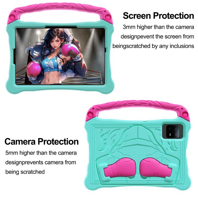 For Honor Tablet V7 11 inch Boxing Series Kickstand EVA Shockproof Tablet Case with Shoulder Strap(Mint Rose Red) - Honor by PMC TechLife | Online Shopping South Africa | PMC TechLife | Buy Now Pay Later Mobicred
