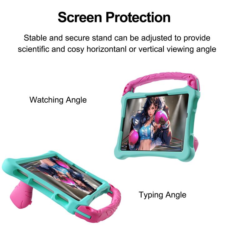 For For Lenovo Tab M11/ Xiaoxin Pad 11 2024 Boxing Series Kickstand EVA Shockproof Tablet Case with Shoulder Strap(Mint Rose Red) - Lenovo by PMC TechLife | Online Shopping South Africa | PMC TechLife | Buy Now Pay Later Mobicred