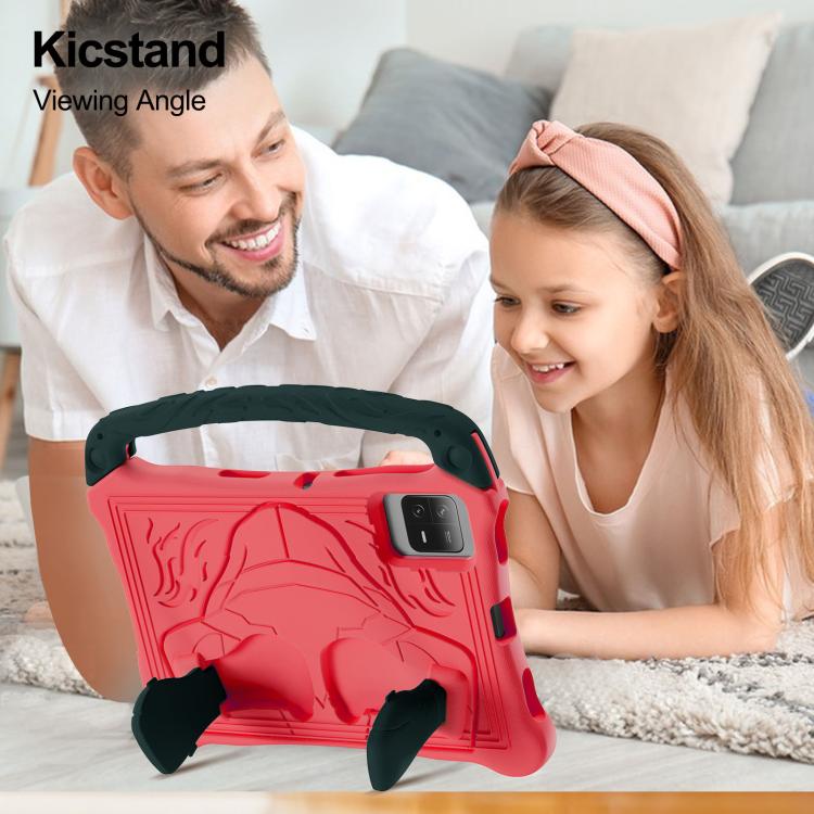For Lenovo Tab M11/ Xiaoxin Pad 11 2024/2025 Boxing Series Kickstand EVA Shockproof Tablet Case with Shoulder Strap(Red Black) - Lenovo by PMC TechLife | Online Shopping South Africa | PMC TechLife | Buy Now Pay Later Mobicred