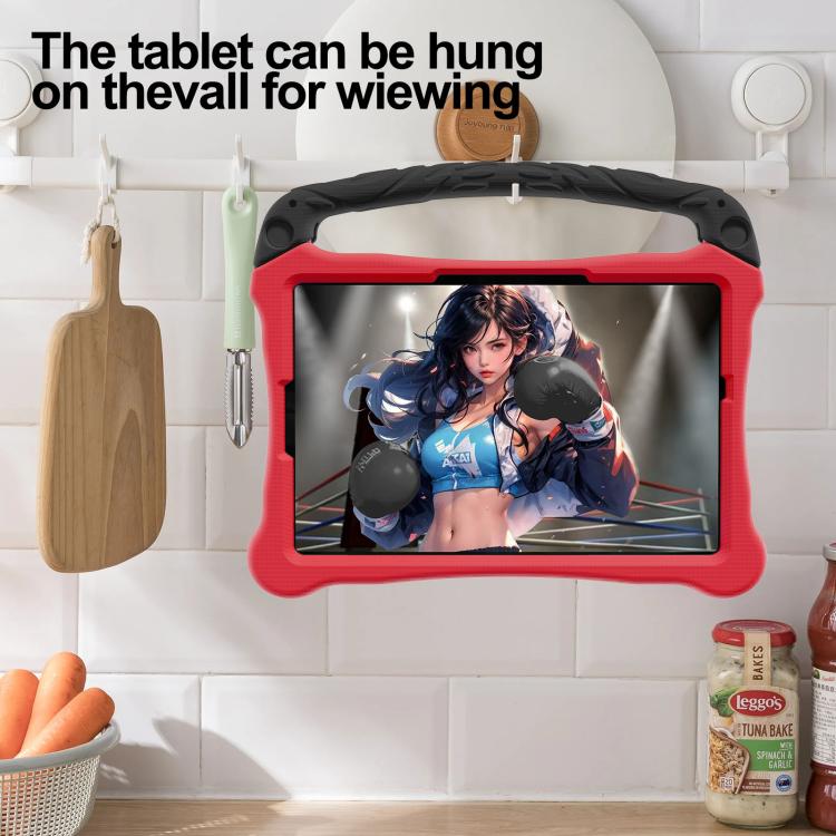 For Lenovo Tab M11/ Xiaoxin Pad 11 2024/2025 Boxing Series Kickstand EVA Shockproof Tablet Case with Shoulder Strap(Red Black) - Lenovo by PMC TechLife | Online Shopping South Africa | PMC TechLife | Buy Now Pay Later Mobicred