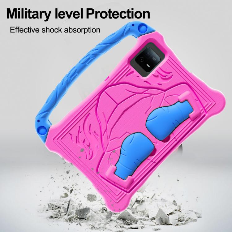 For For Lenovo Tab M11/ Xiaoxin Pad 11 2024 Boxing Series Kickstand EVA Shockproof Tablet Case with Shoulder Strap(Rose Red Blue) - Lenovo by PMC TechLife | Online Shopping South Africa | PMC TechLife | Buy Now Pay Later Mobicred