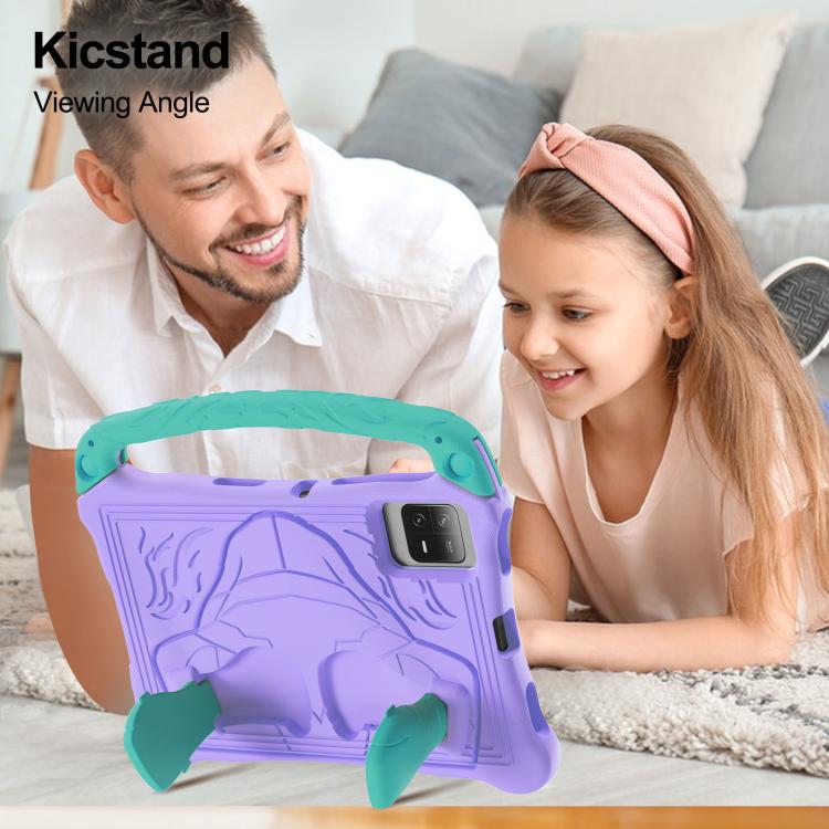 For For Lenovo Tab M11/ Xiaoxin Pad 11 2024 Boxing Series Kickstand EVA Shockproof Tablet Case with Shoulder Strap(Purple Mint) - Lenovo by PMC TechLife | Online Shopping South Africa | PMC TechLife | Buy Now Pay Later Mobicred