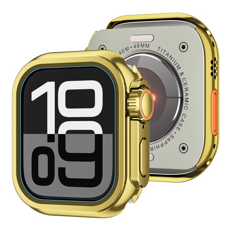 For Apple Watch Series 6 / 5 / 4 / SE 44mm Change to Ultra 49mm Zinc Alloy Watch Case(Bright Gold) - free shipping - PMC TechLife - Order now!