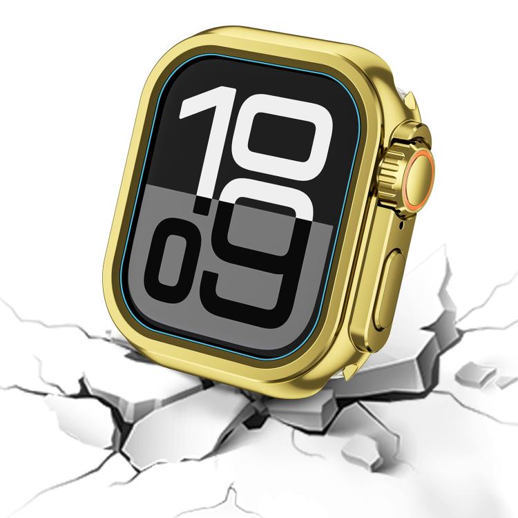 For Apple Watch Series 10 46mm Change to Ultra 49mm Zinc Alloy Watch Case(Bright Gold) - free shipping - PMC TechLife - Order now!