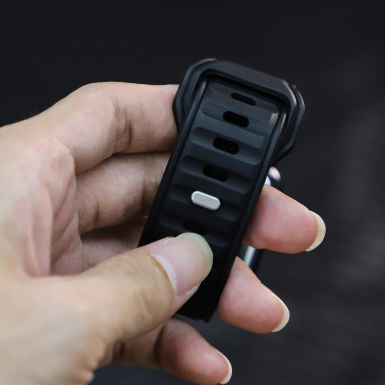 For Apple Watch 46mm / 49mm / 45mm / 44mm Norman Buckle Two-color Silicone Watch Band(Black) - free shipping - PMc TechLife - Order now!