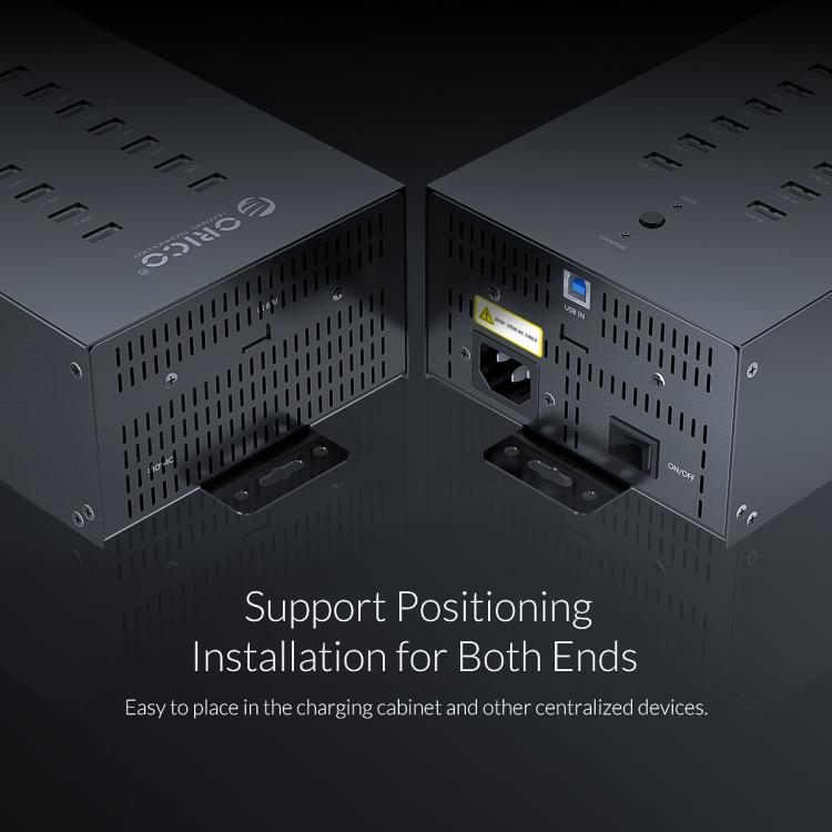 ORICO IH20P Industrial Grade 20 Ports USB 2.0 Hub, Plug:UK Plug(Black) - free shipping - PMC TechLife - Order now!