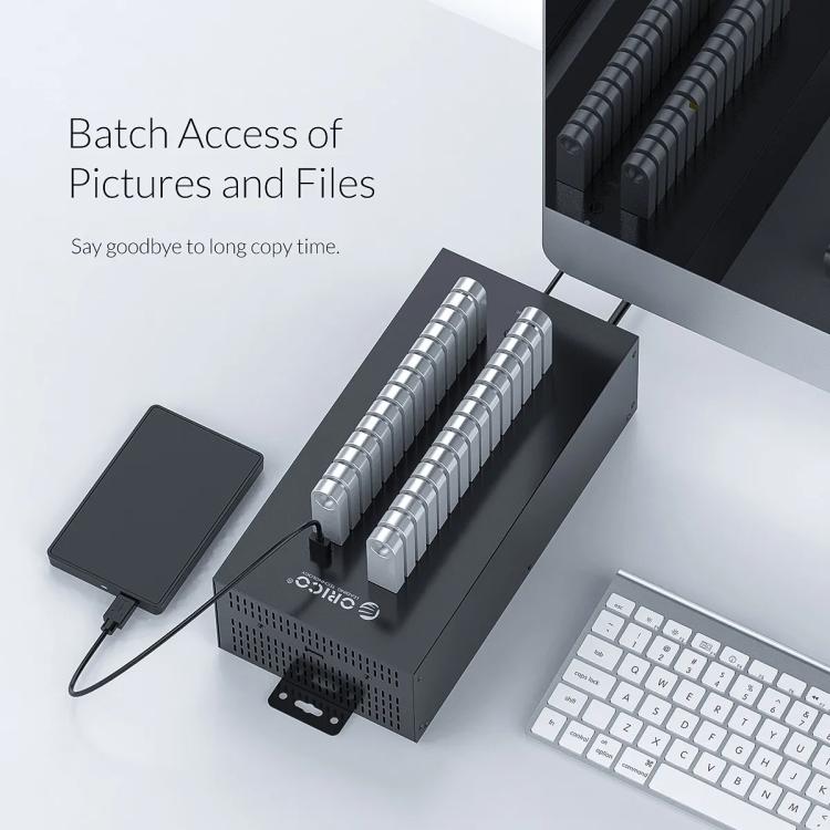 ORICO IH30P Industrial Grade 30 Ports USB 2.0 Hub, Plug:US Plug(Black) - free shipping - PMC TechLife - Order now!