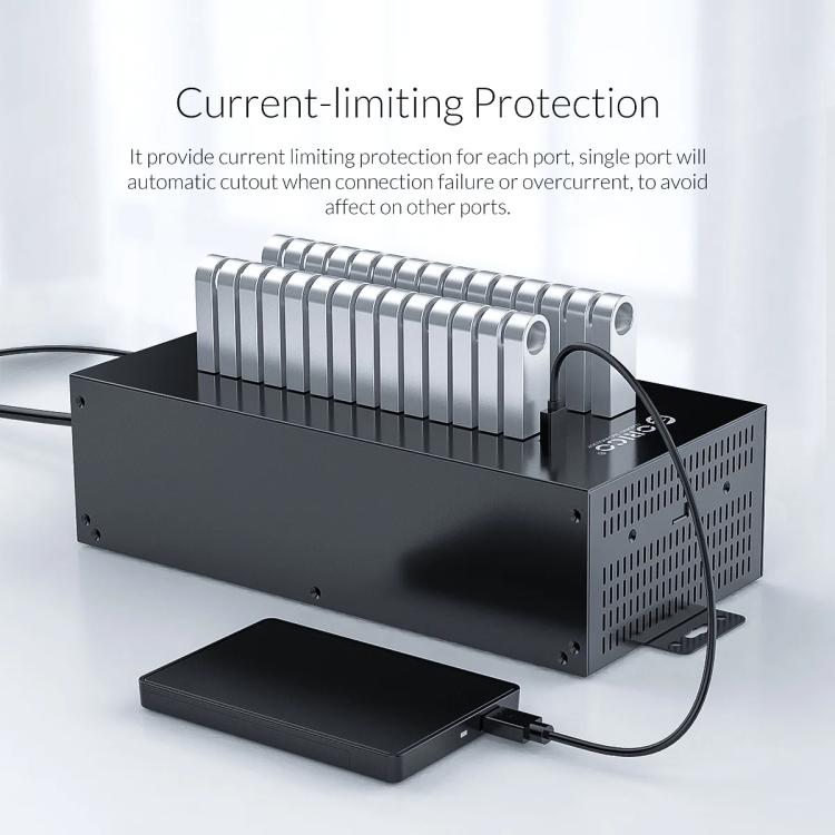 ORICO IH30P Industrial Grade 30 Ports USB 2.0 Hub, Plug:AU Plug(Black) - free shipping - PMC TechLife - Order now!