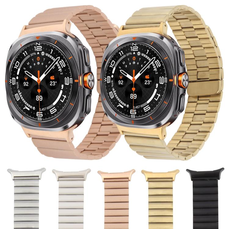 For Samsung Galaxy Watch Ultra 47mm Bamboo Stainless Steel Magnetic Watch Band(Sliver) - free shipping - PMc TechLife - Order now!