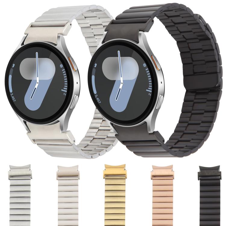 For Samsung Galaxy Watch 7 / 6 / 5 / 4 Bamboo Magnetic Quick Release Metal Watch Band(Sliver) - Watch Bands by PMc TechLife | Online Shopping South Africa | PMc TechLife | Buy Now Pay Later Mobicred