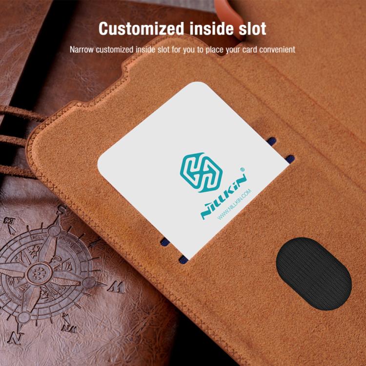 For Samsung Galaxy S25 Ultra 5G NILLKIN QIN Series Pro Sliding Camera Cover Design Leather Phone Case(Brown) - free shipping - PMc TechLife - Order now!