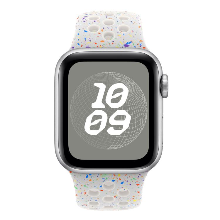 For Apple Watch 42mm / 41mm / 40mm / 38mm Coloful Silicone Watch Band(White Platinum) - free shipping - PMc TechLife - Order now!