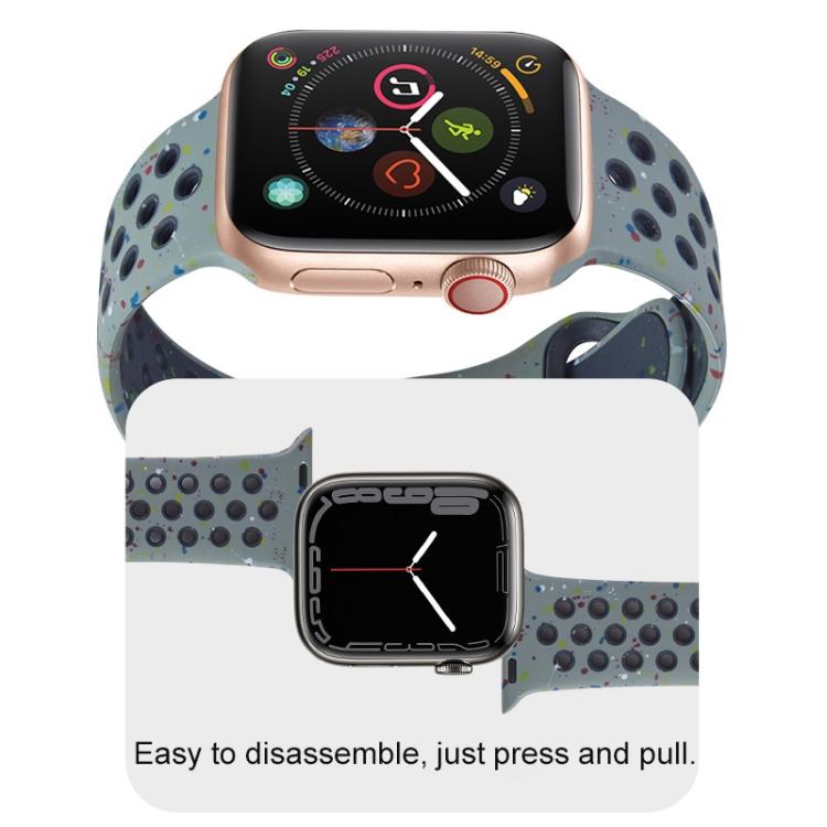 For Apple Watch 42mm / 41mm / 40mm / 38mm Coloful Silicone Watch Band(Fluorescent Yellow-Green) - free shipping - PMc TechLife - Order now!