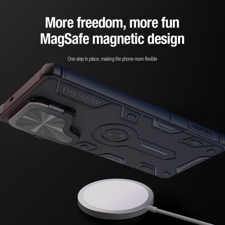 For Samsung Galaxy S25 Ultra 5G NILLKIN Black Rhino Prop MagSafe Magnetic PC Phone Case(Black) - free shipping - PMc TechLife - Order now!