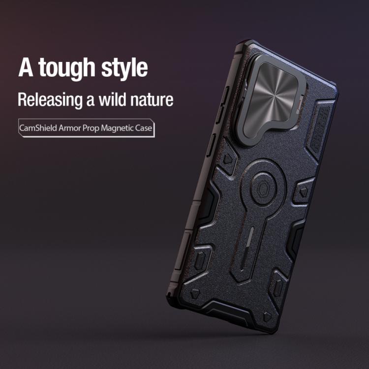 For Samsung Galaxy S25 Ultra 5G NILLKIN Black Rhino Prop MagSafe Magnetic PC Phone Case(Blue) - free shipping - PMc TechLife - Order now!