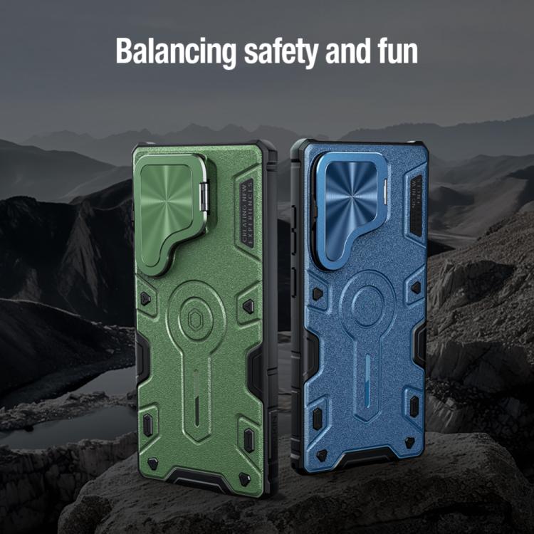 For Samsung Galaxy S25 Ultra 5G NILLKIN Black Rhino Prop PC Phone Case(Green) - free shipping - PMc TechLife - Order now!