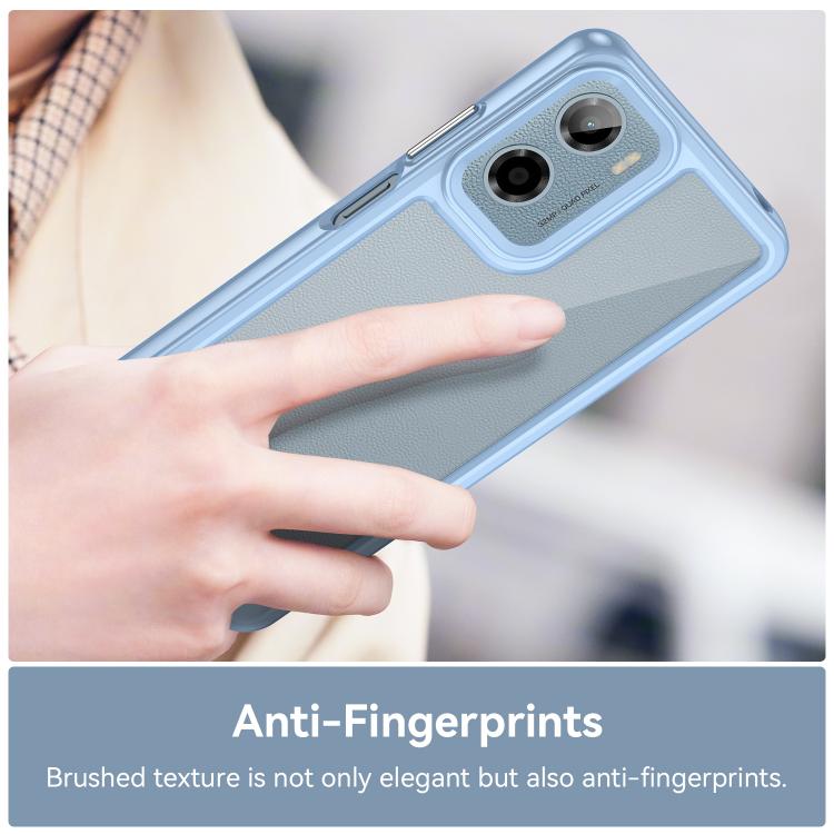 For Motorola Moto E15 Colorful Series Acrylic Hybrid TPU Phone Case(Blue) - free shipping - PMC TechLife - Order now!