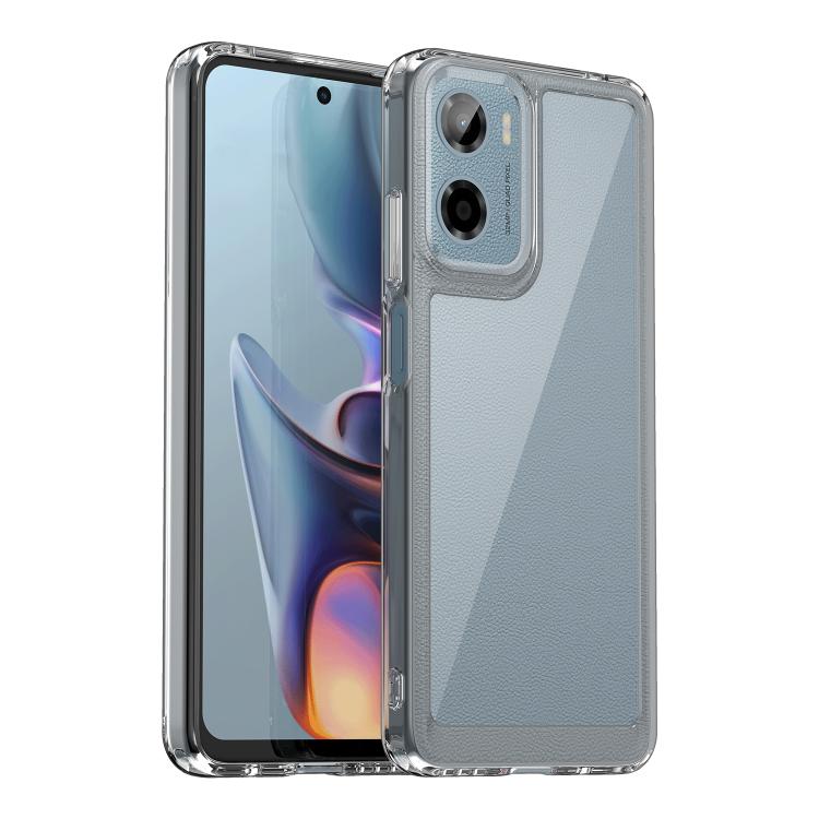 For Motorola Moto E15 Colorful Series Acrylic Hybrid TPU Phone Case(Transparent) - free shipping - PMC TechLife - Order now!