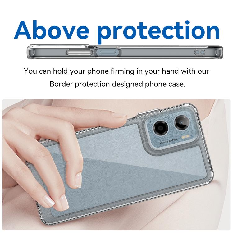 For Motorola Moto E15 Colorful Series Acrylic Hybrid TPU Phone Case(Transparent) - free shipping - PMC TechLife - Order now!