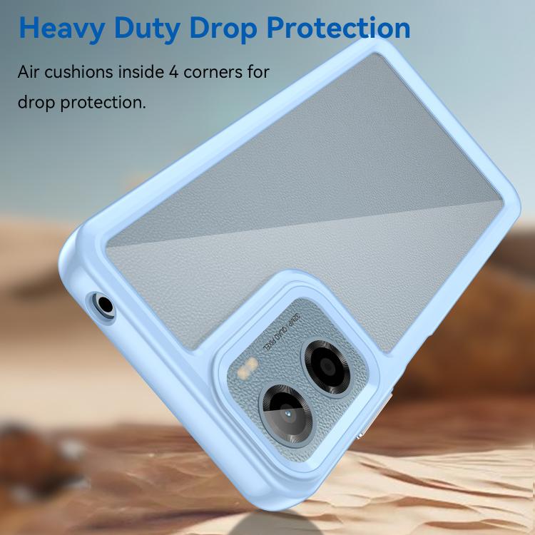 For Motorola Moto G05 Colorful Series Acrylic Hybrid TPU Phone Case(Blue) - free shipping - PMC TechLife - Order now!