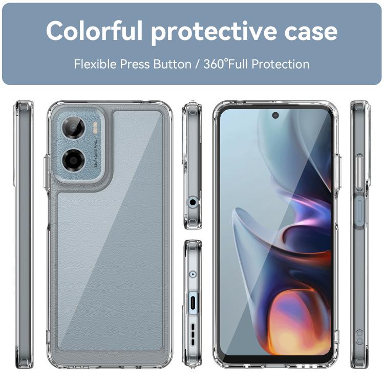 For Motorola Moto G05 Colorful Series Acrylic Hybrid TPU Phone Case(Transparent) - free shipping - PMC TechLife - Order now!