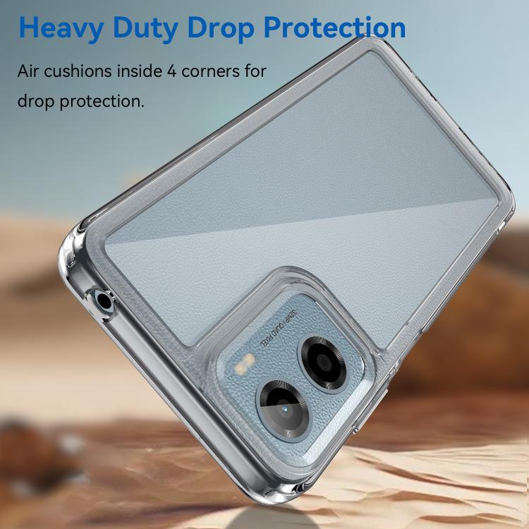 For Motorola Moto G05 Colorful Series Acrylic Hybrid TPU Phone Case(Transparent) - free shipping - PMC TechLife - Order now!