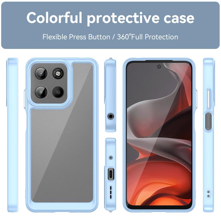 For Motorola Moto G15 Colorful Series Acrylic Hybrid TPU Phone Case(Blue) - free shipping - PMC TechLife - Order now!