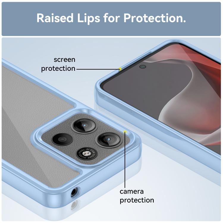For Motorola Moto G15 Colorful Series Acrylic Hybrid TPU Phone Case(Blue) - free shipping - PMC TechLife - Order now!