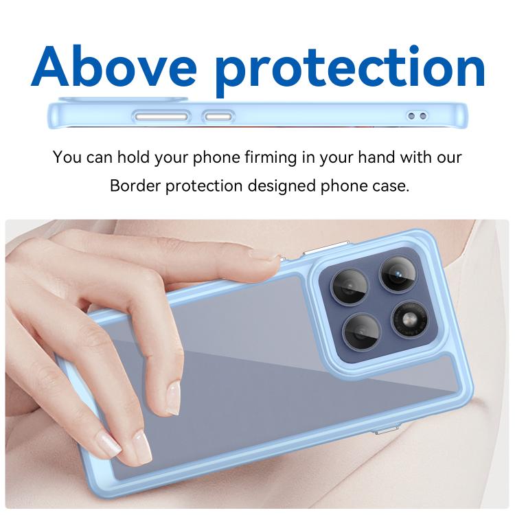 For Motorola Edge 5G 2025 Colorful Series Acrylic Hybrid TPU Phone Case(Blue) - free shipping - PMC TechLife - Order now!