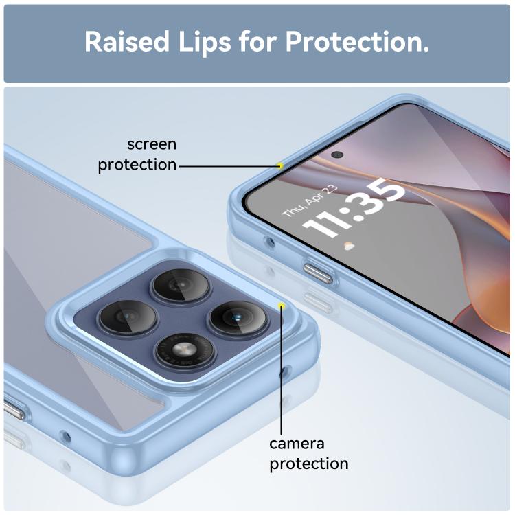 For Motorola Edge 5G 2025 Colorful Series Acrylic Hybrid TPU Phone Case(Blue) - free shipping - PMC TechLife - Order now!