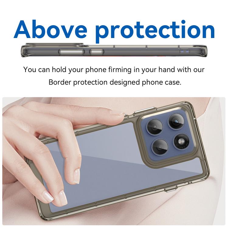For Motorola Edge 5G 2025 Colorful Series Acrylic Hybrid TPU Phone Case(Transparent Grey) - free shipping - PMC TechLife - Order now!
