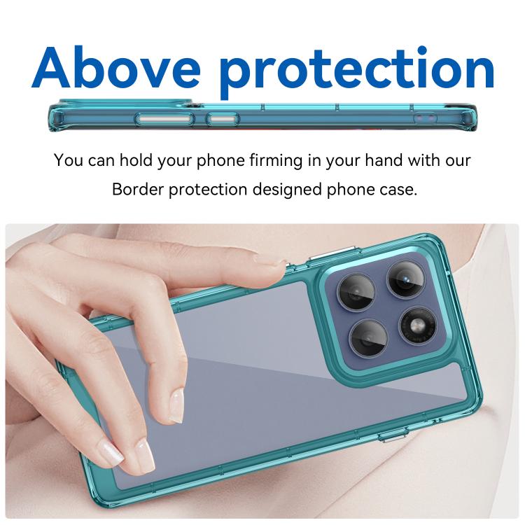 For Motorola Edge 5G 2025 Colorful Series Acrylic Hybrid TPU Phone Case(Transparent Blue) - free shipping - PMC TechLife - Order now!