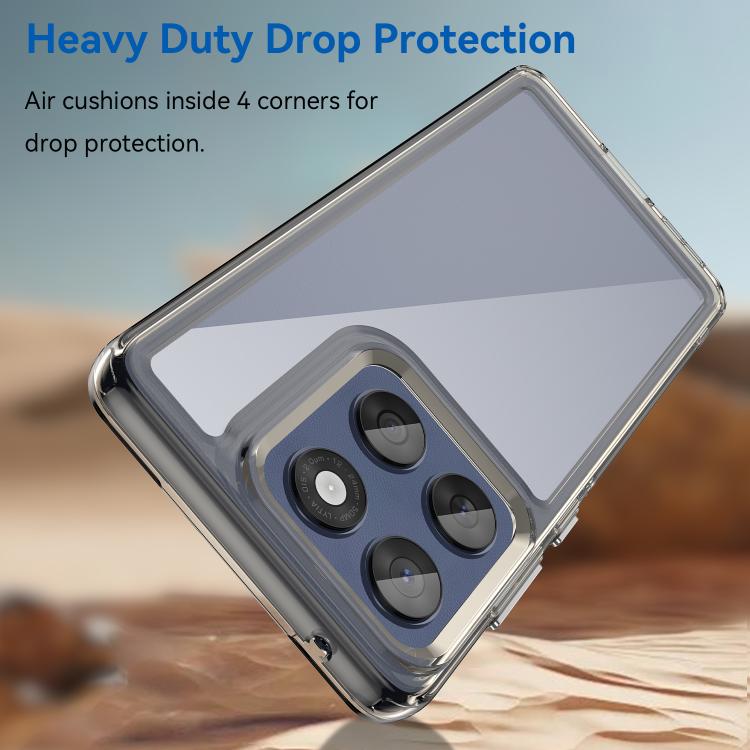 For Motorola Edge 60 Fusion Colorful Series Acrylic Hybrid TPU Phone Case(Transparent Grey) - free shipping - PMC TechLife - Order now!