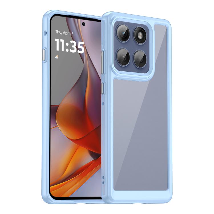 For Motorola Edge 60 Pro Colorful Series Acrylic Hybrid TPU Phone Case(Blue) - free shipping - PMC TechLife - Order now!