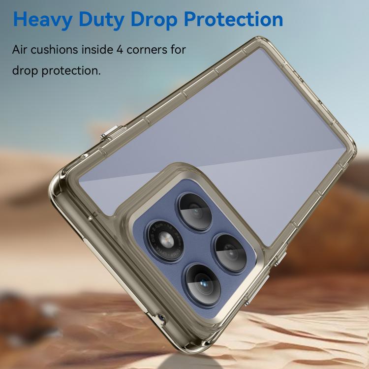 For Motorola Edge 60 Pro Colorful Series Acrylic Hybrid TPU Phone Case(Transparent Grey) - free shipping - PMC TechLife - Order now!