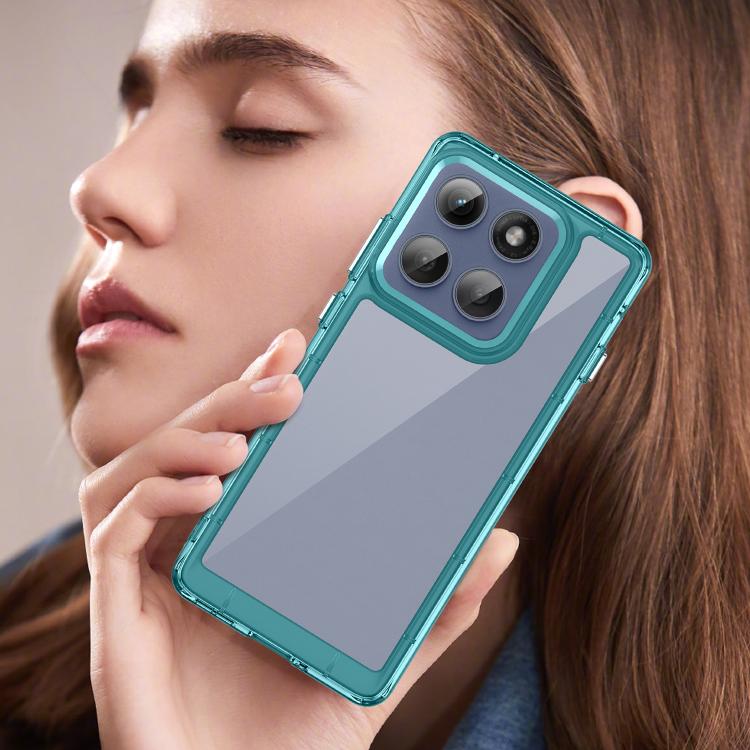 For Motorola Edge 60 Pro Colorful Series Acrylic Hybrid TPU Phone Case(Transparent Blue) - free shipping - PMC TechLife - Order now!