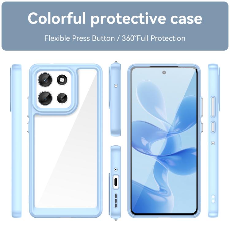 For Motorola Moto G86 5G Colorful Series Acrylic Hybrid TPU Phone Case(Blue) - free shipping - PMC TechLife - Order now!