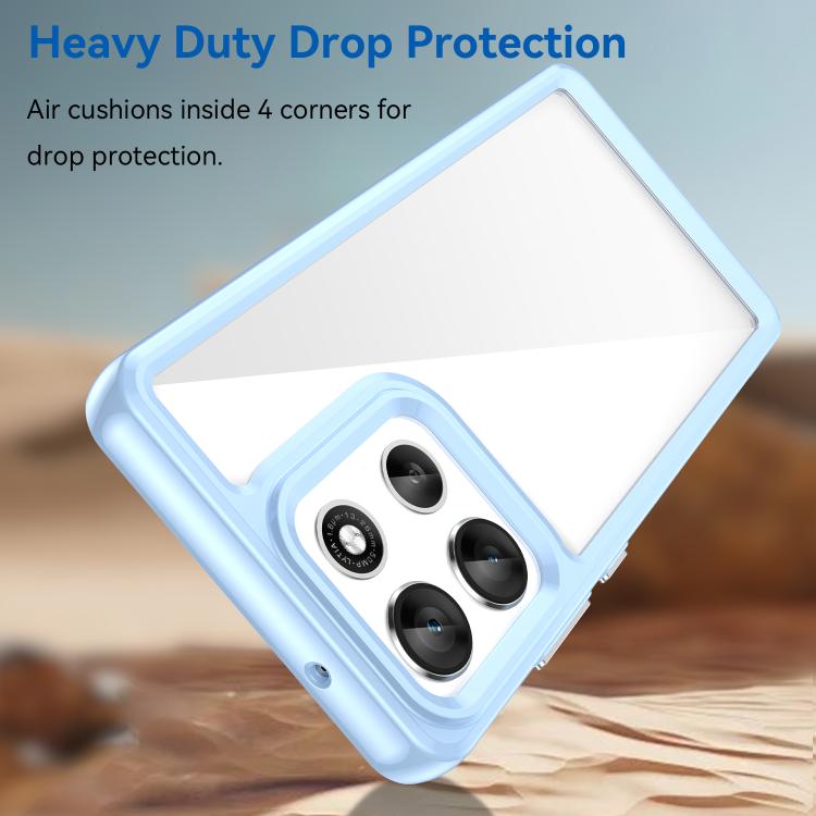 For Motorola Moto G86 5G Colorful Series Acrylic Hybrid TPU Phone Case(Blue) - free shipping - PMC TechLife - Order now!