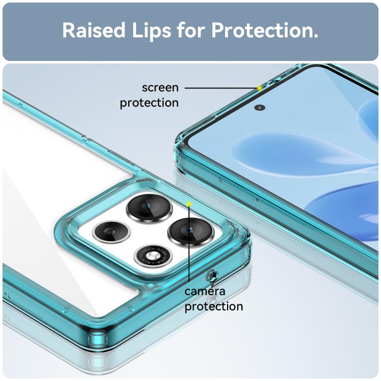 For Motorola Moto G86 5G Colorful Series Acrylic Hybrid TPU Phone Case(Transparent Blue) - free shipping - PMC TechLife - Order now!