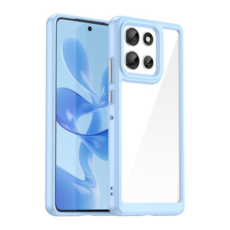 For Motorola Moto G100 Pro 5G Colorful Series Acrylic Hybrid TPU Phone Case(Blue) - free shipping - PMC TechLife - Order now!