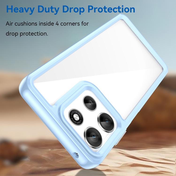 For Motorola Moto G66j 5G Colorful Series Acrylic Hybrid TPU Phone Case(Blue) - free shipping - PMC TechLife - Order now!